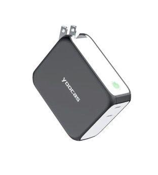 yoocas Portable Power Bank, 2in1 Hybrid Charger-5000mAh 20W Portable Charger with 45W GaN Charger-USB C Dual Ports for MacBook, Dell, Samsung, iPhone, iPad, Switch,Steam Deck and ect-Black & White