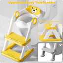 Potty Training Seat, Upgrade Toddler Toilet Seat for Kids Boys Girls, 2 in 1 Potty Training Toilet, Splash Guard Anti-Slip Pad Step Stool(Yellow)