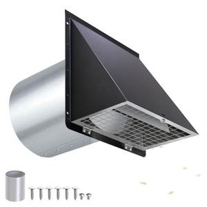 4 Inch Dryer Vent Cover Outside,4" Dryer Vent Cover Outdoor,Dryer Wall Vent Exhaust Vent Cover,Hooded Wall Vent with Screen & Damper,Exterior Dryer Vent Hood Cap for Duct,Exhaust Fan,Galvanized Steel, Missing detail