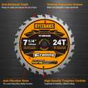 7-1/4 Inch Circular Saw Blade, 5/8 Arbor,24T for Framing&40T for Ripping and Cross Wood Cutting &60T for Fine Finish&140T for Plywood/OSB/Plastic, 4-Pack