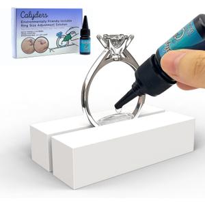Ring Sizers for Loose Rings Calyders Ring Size Adjuster Fit Any Rings Guards Ring Spacer for Loose Rings Women Invisible Traceless Glue Ring Resizer with Ring Fixators & UV LED Lamp