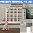 65.7"-72.2" Extra Wide Baby Gate, 40.5" Tall Dog Gate Indoor,Walk Through Pet Gates for Doorways Kitchen No Drilling Auto Close Pressure Mounted Safety Child Toddler Gate, White