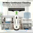 Electric Window Vacuum Squeegee, 2200mAh & 2000Pa Cordless Window Cleaner Tool with 150ml Water Collection Tank, Window Cleaning Kit for Shower Glass, Car, Door, Mirror, Home