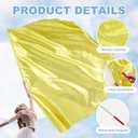Jetec 2 Pcs 74"x55" Worship Flags for Dance Church Praise Dance Flag with Flexible Rod Semicircle Angel Wing for Outdoor Stage Performance Religious Activities(Gold,Solid Color)