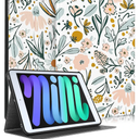 for Apple iPad Mini 5/4/3/2/1 Case, for iPad Mini 5th/4th/3rd/2nd/1st Generation Case Kids Cute Kawaii Folio Women Teen Girls Girly Flower Floral Design Cover for iPad Mini 7.9 Inch Case