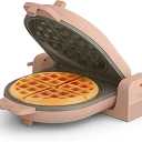 bella FlipnStore Waffle Maker with EverGood™ Ceramic Nonstick Coating, Fitsanywhere™ Kitchenware, Power Indicator Light, Cool Touch Handle & Cord Wrap, 7” Wide & 1" Deep Plates, 1000 Watt, Blossom