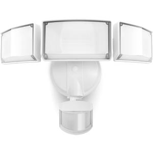 LUTEC 72W 7500LM LED Security Lights Motion Sensor Light Outdoor, 5000K Daylight, IP65 Waterproof, Dusk to Dawn, 3-Head Motion Detected Flood Light for Garage, Yard, Porch(White)