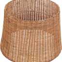 Aspen Creative 32993, Handwoven Empire Spider Lamp Shade, Natural Rattan, 13" Top x 16" Bottom x 11" Slant Height