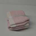 CubesLand Rectangle Organization/Storage Basket, Natural Cotton Rope Woven Baskets for Organizing, Small Basket for Kids, Baby Nursery, Cat Dog Toy Baskets, Organizer Bins for Shelves 3 Packs (Off White/Mixed Pink)