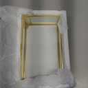 Clear Glass Decorative Box for Organizing Photos, Jewelry, Small Items - Golden Dresser Drawer Organizer, Transparant Small Storage Bin Container with Lid (Upgrade, 8x4,3x2,3")