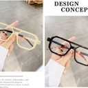 JOVAKIT Fashion Square Blue Light Glasses for Men Women Square Aviator Glasses Style Computer Eyeglasses Anti Eyestrain (01 Tortoise)