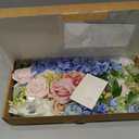 Ling's moment Fake Flowers Box, Faux Artificial Greenery Stems Foam Roses Poppy Gardenia Silk Hydrangea Peony Fabic Flower for Centerpieces Bouquet Wedding Floral Vase, English Pastel, Deluxe Combo