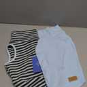 KYEESE 2-Pack Dog Sweater Stretchy Dogs Clothes Soft Dachshund Clothes Warm Pets Coats Dog Sweaters for Small Dogs Male Turtleneck Small Pets Sweaters Pullover Pet Sweatshirt (Large (12-18lbs), 6# Stripe+Blue)