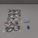 CCVOO +2.5 Ladies Reading Glasses for Women Clear Vision  5-Pack Blue Light Filtering Readers with Spring Hinges (*C2 Flower Mix)