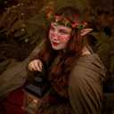 MOSTORY Green Elf Mushroom Crown - Fairy Woodland Crown Forest Flower Headpiece Floral Circlet for Women Renaissance Carnival Cosplay Photo Shoot