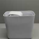 funest 2 Pack Bathroom Can with Lid, 3 Gal/12 L & 2.7 Gal/10L Garbage Can with Pop-Up Lid, Small Spaces Plastic Can, Slim Bin Waste Basket for Bathroom,Rv, Office, White