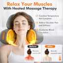 3-in-1 Neck Massager Pillow with Heat, Rechargeable Massager Pillow, Deep Tissue Massage, Cervical Support for Neck Hump, Portable for Home, Travel & Night Relaxation
