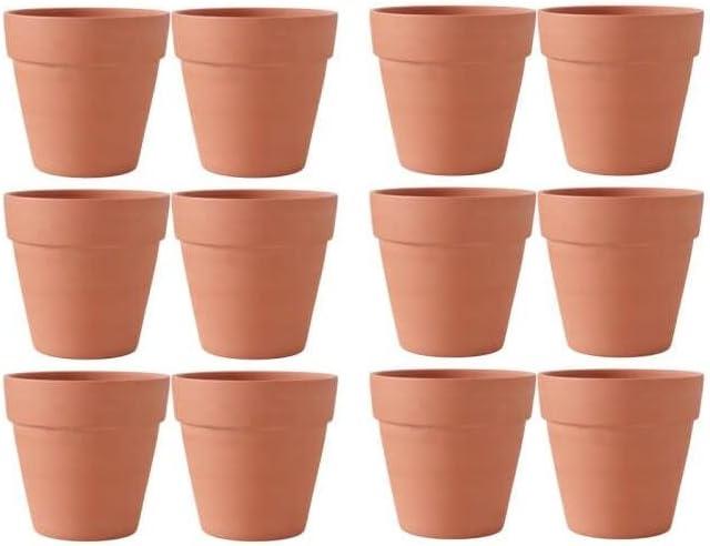 3.5 inch 12pcs Terracotta Pots, Terracotta Pots for Plants/Succulent/Cactus with Drainage for Indoor, Outdoor, Home Office Decoration