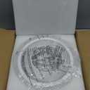 34W LED Ceiling Light with Remote, 3000-6000K Dimmable Modern Flush Mount Ceiling Lighting Fixture White 4 Rings Round Chandelier Ceiling Lamp for Small Room, Bedroom