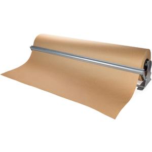 IDL Packaging 36" Kraft Paper Roll Dispenser & Cutter for Rolls up to 36" Wide and 9" in Diameter  Tabletop Reinforced Steel Paper Holder with a Cutter  for Kraft and Butcher Paper
