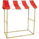 Fun Express Pop Up Canopy 4x4 Small Pop Up - Carnival Circus Tent Canopy for Event Vendor Booth & Food Stand | Portable Party Tent for Outdoor Backyard Celebrations, VBS & Festival Decorations