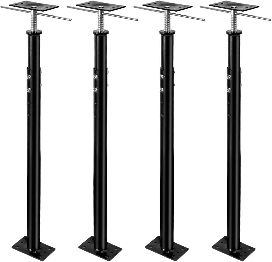 31"-63" House Floor Jack, 4 Pack House Jacks for Lifting and Leveling, 18000 lbs Max Load Capacity Per Unit, Floor Jack Post Pole Jacks, Adjustable Support Beam Basement Leveling House Jack