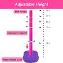 Liberry Tball Set for Toddlers with Adjustable Height Tee Ball Stand, Weighted Base and Kids Baseball Bat, Sports Game Toys Christmas Birthday Gift for Boys Girls Ages 3 4 5 (Pink)