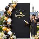 Wedding Arch Cover Black 6.6FT x 4FT Square Arch Backdrop Covers Stretchy Spandex Fitted Square Backdrop Cover for Birthday Party Wedding Ceremony Banquet Decoration