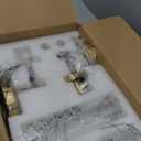 Hardwired Gold Wall Sconces Set of 2, Modern Bathroom Sconces Wall Lighting Vanity Light Fixtures with Clear Glass, Brushed Brass Wall Decor Lights for Mirror Living Room Bedroom Hallway Stairwell