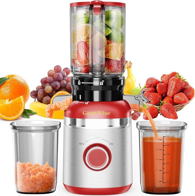 Juicer Machines Cold Press Juicers - 4.4 Extra Wide Feed Chute, Masticating Juicer Machine for Vegetable and Fruit, Quiet, Easy to Clean & Assemble Juicer Machines Cold Press Juicers - 4.4 Extra Wide Feed Chute, Masticating Juicer Machine for Vegetable and Fruit, Quiet, Easy to Clean & Assemble