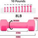 Portzon Weights Dumbbells with Set of 2 Neoprene Dumbbells Set, 8 LB, Anti-Slip, Anti-roll, Hex Shape
