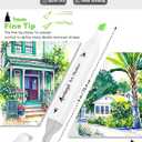 AEDAGA 280 Colors Alcohol Markers with Free App, Dual Tip Art Markers with Kickstand Case for Artists Adults,Alcohol Based Marker for Coloring Painting Sketching and Drawing, Great Gift
