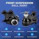 Set of 2 Front Lower Ball Joint Compatible with Toyota Corolla 2009-2019, Matrix 2003-2013, Pontiac Vibe 2003-2010, Scion tC 2005-2010 Replaces K500040, K500175, K80595