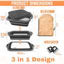 BBQ Prep Tub with Locking Lid, 2 Meat Shredder Claws Collapsible Cutting Board with 3 Adjustable Heights. BBQ Prep tub & Resting Bag, Multifunction Basin for Kitchen, Grilling, Camping & Picnics.