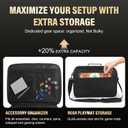 Card Deck Storage Bag for 2000+ Cards,3-Layer MTG Bag Card Storage Box with 10 Customizable Partitions & Adjustable Shoulder Strap,Trading Card Case Fits for MTG,YuGiOh,TCG,Magic,Sports Cards - Black