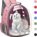Animal Carrier Backpacks,Transparent Space Capsule Bubble Pet Backpack Bag for Small Dogs Cats Airline Approved Travel Carrier (Pink)