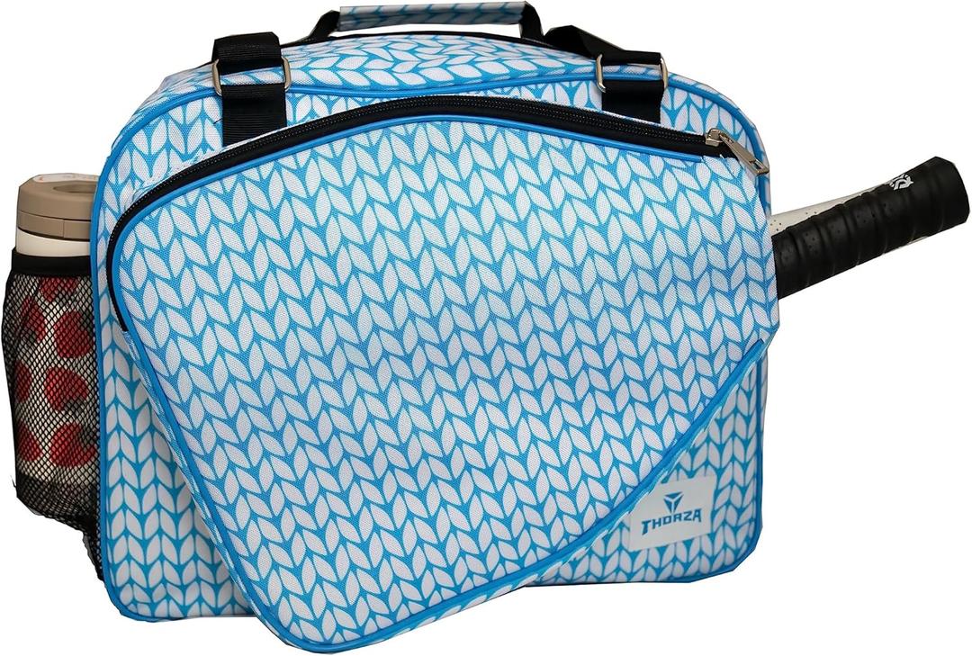 Thorza Pickleball Bag for Women with Paddle Holder, Mesh Side Pocket, Large Inner Storage, Carry Handle, and Adjustable Shoulder Strap, Sports Equipment for Amateurs and Pros (Ligh Blue) Thorza Pickleball Bag for Women with Paddle Holder, Mesh Side Pocket, Large Inner Storage, Carry Handle, and Adjustable Shoulder Strap, Sports Equipment for Amateurs and Pros (Ligh Blue)