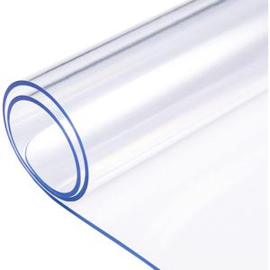 PVC Table Protector Cover Vinyl Tablecloth Clear Furniture Tablecloth Rectangle Pet Carpet Protector Crystal Table Cover Plastic Table Runner Waterproof Picnic Tablecloth 24X120 Inch