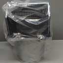 8 Inch Wall Vent Hood Wall Exhaust Vent Cover Outdoor Hooded Wall Vent with Screen and Damper,Wall Vent Cover Cap Exterior Air Exhaust for Kitchen Range Hood HVAC Duct Dryer Vent,Galvanized Steel (Black)