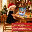 Vodolo 4 Pack Christmas Paint by Numbers Snowman with Frame,Easy DIY Christmas Painting Kit