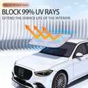 Windshield Sun Shade for Nissan Rogue 2021-2026 - 4 Layers Sunshade Compatible with Nissan Rogue Foldable Front Window Sunshade Sun Visor Protector Block UV Rays Keep Your Car Cooler Car Accessories