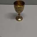 ALADEAN Vintage Chalice Medieval Goblet | 1x Solid Brass 6" Royal Wine Glass Cups 7oz - Renaissance Gifts Wedding Anniversary Novelty Ceremonial Drinkware Pack of 1pc (Roman Chalice)