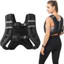 ZELUS Weighted Vest, 16lb Weight Vest with Reflective Stripe for Workout, Strength Training, Running, Fitness, Muscle Building, Weight Loss, Weightlifting
