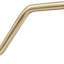 High Rise Shower Arm with Flange,15.5 Inch Gooseneck Shower Arm Extension,Stainless Steel S Shaped Shower Showerarm,Brushed Gold,9Z4MKK
