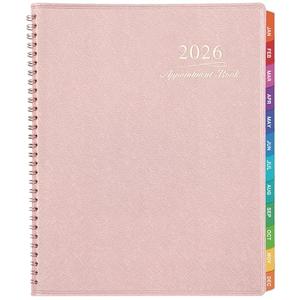 2026 Appointment Book/Planner - Weekly Appointment Book 2026, January 2026 - December 2026, 8.26"x 11.4", Daily/Hourly Planner with Tabs, 15 Minutes, Wirebound