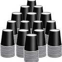 200 Count 3 oz Small Paper Cups, Black Disposable Mini Bathroom Cups, Disposable Mouthwash Cups, Small Paper Cup, Espresso Cup for Party Travel Picnic BBQ