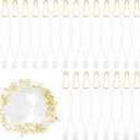 Tenceur 1000 Pcs Hang Tag String with Metal Pins - 6. 5" White Nylon Strings Price Tags & 0. 87" Metal Ground Gold Pins, Security Loop Fasteners for Clothing Price Tags