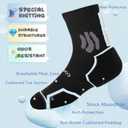 BRISIRA Coolmax Bamboo Viscose Kids Socks Compression Athletic Hiking Running Sports Boys Socks Moisture Wicking for Youth (Small, Black-3pack)