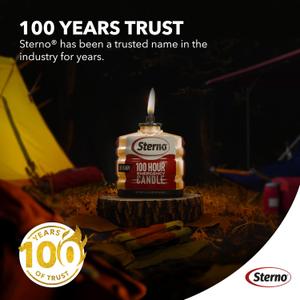 Sterno 100-Hour Emergency Candles - Long Burning Unscented Candles for Emergencies and Power Outages - Burns Up to 100 Hours - Set of 3- Clean Burning Liquid Paraffin Sterno 100-Hour Emergency Candles - Long Burning Unscented Candles for Emergencies and Power Outages - Burns Up to 100 Hours - Set of 3- Clean Burning Liquid Paraffin
