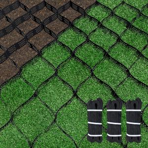 Gravel Grid 3" Thick Geo Ground Grid, 36x4 FT Geo Cell Gravel Retainer 1885 LBS Per Sq ft, Foldable Permeable Stabilization System with Connection Buckles for Driveway Walkway Landscaping and Slopes (Black)